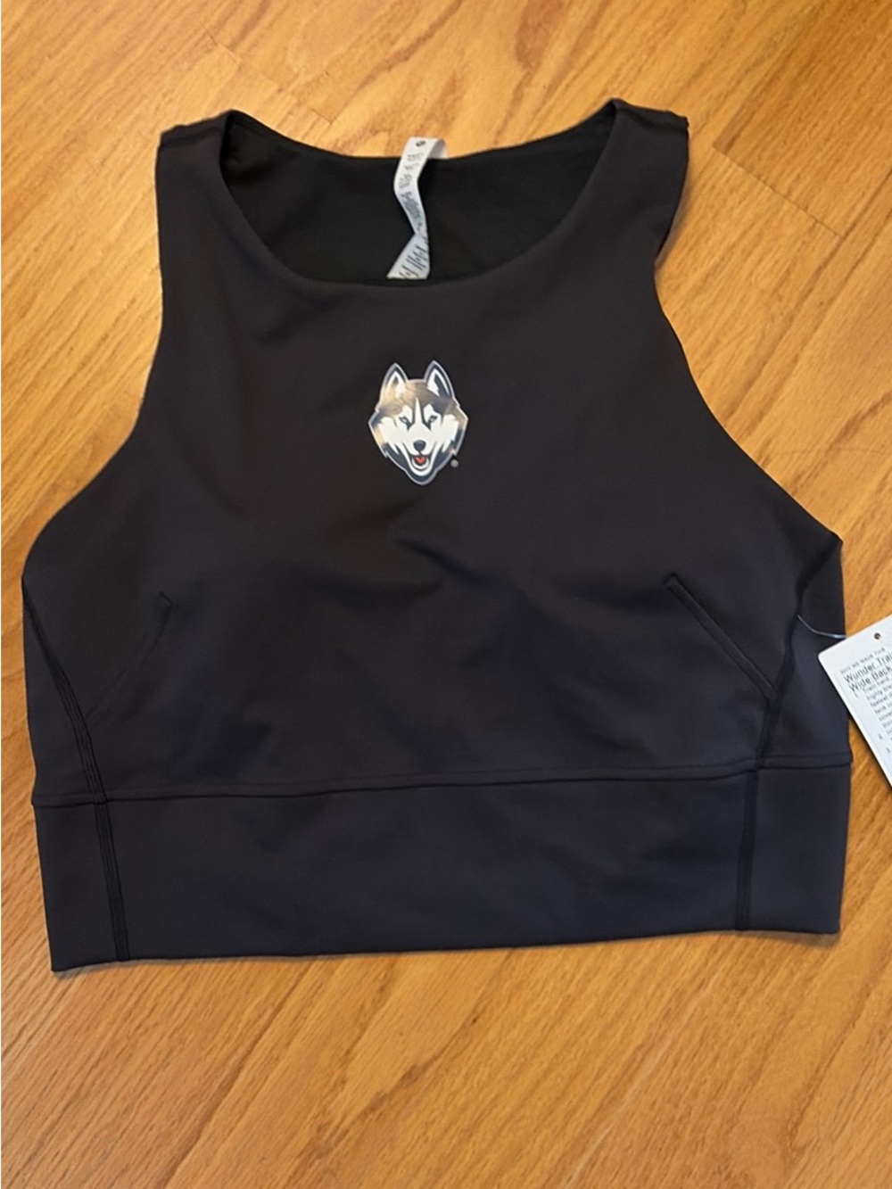 Lululemon wunder train wide back tank NWT black size 12 UCONN